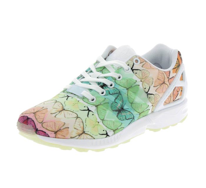 No quiero región Creación Adidas Originals ZX Flux W "Rainbow Butterfly" (multicolor/white