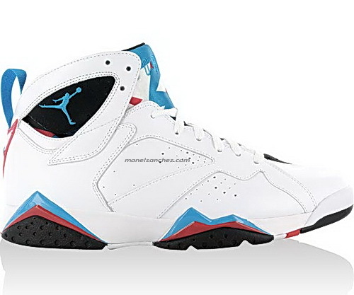 jordan 7 azul con blanco