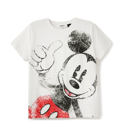 Espera un minuto Matemáticas contar hasta Desigual Mickey Mouse T-Shirt (white) - manelsanchez.com