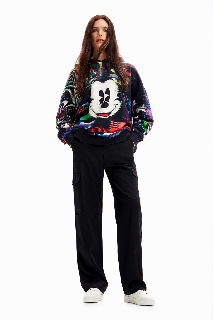 Sudadera oversize Mickey Mouse de mujer