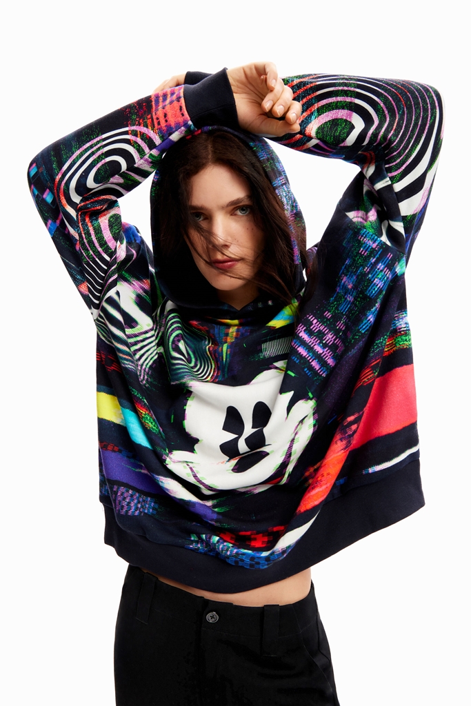 Sudadera oversize Mickey Mouse de mujer