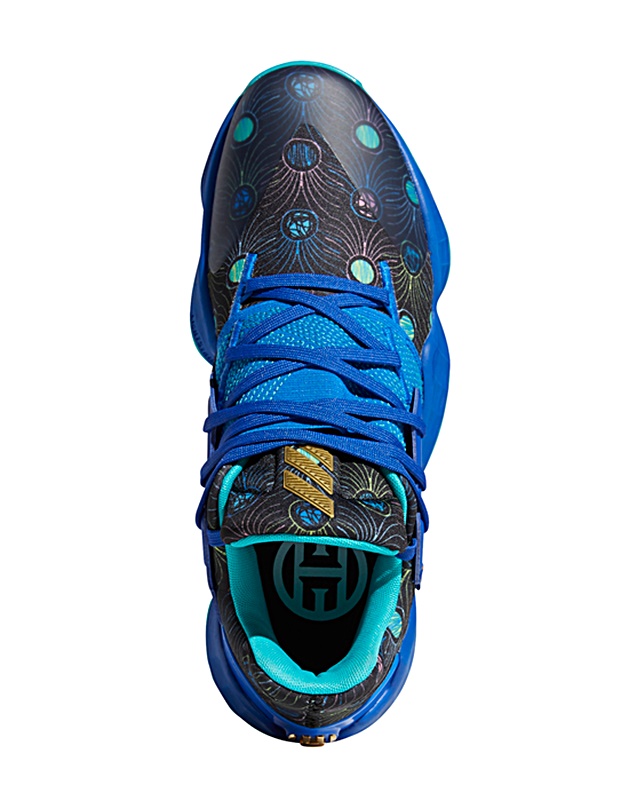 Adidas Harden Vol. 4 Shoes Core Black / Silver Metallic / Bright Blue | Mens Sneakers Â· Klinong