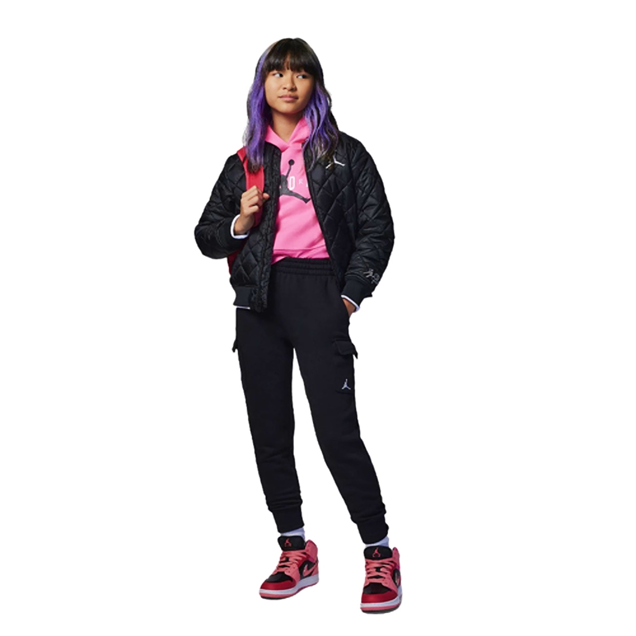 Jordan jumpman sticker hoodie pink online