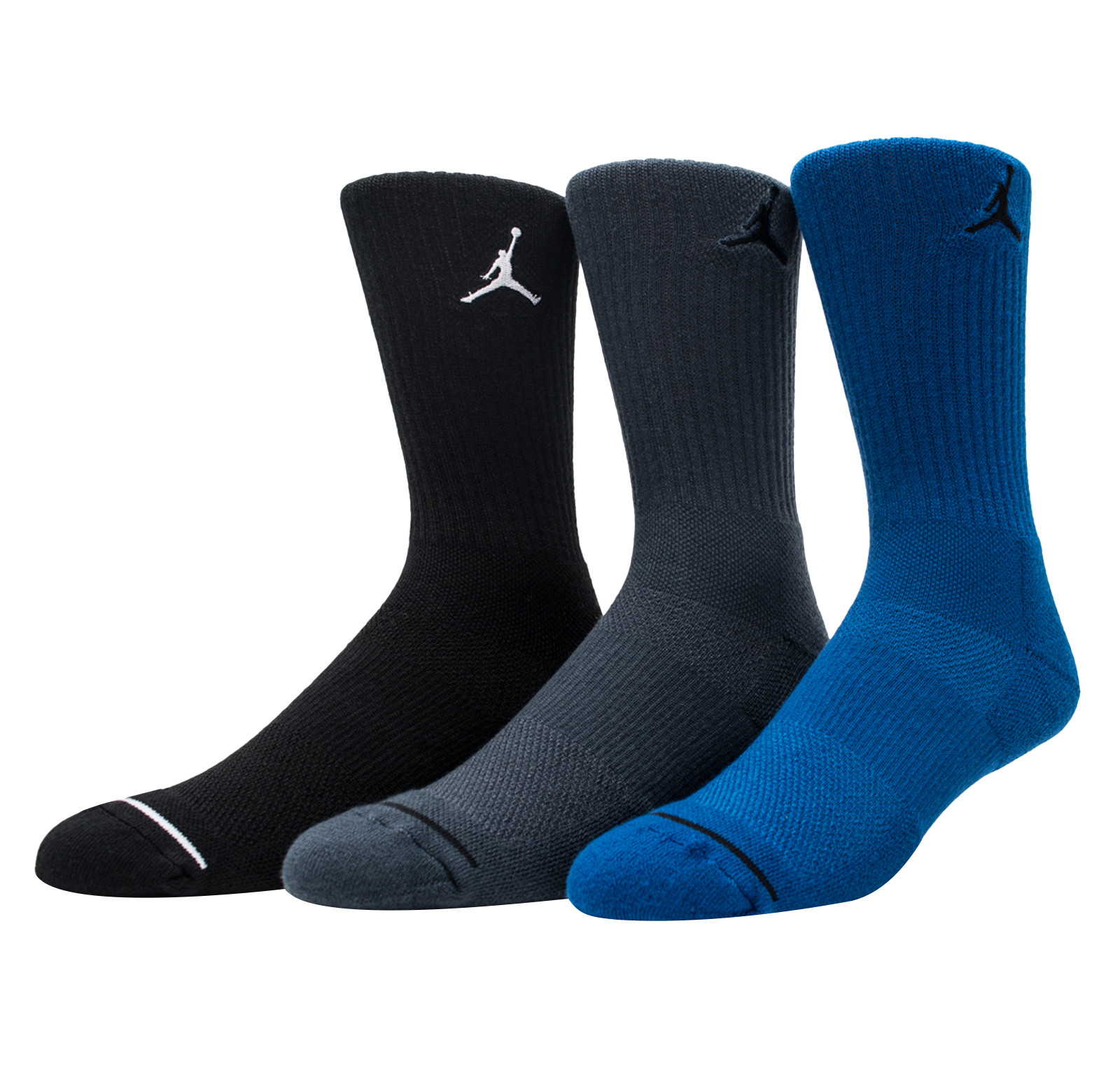 Jordan Jumpman Crew Pack 3 Sock (016/black/blue fox/team royal)