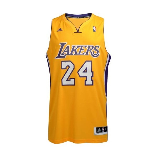 enjuague formato Sábana Adidas Camiseta Original Bordada Kobe Bryant Lakers (amarillo)