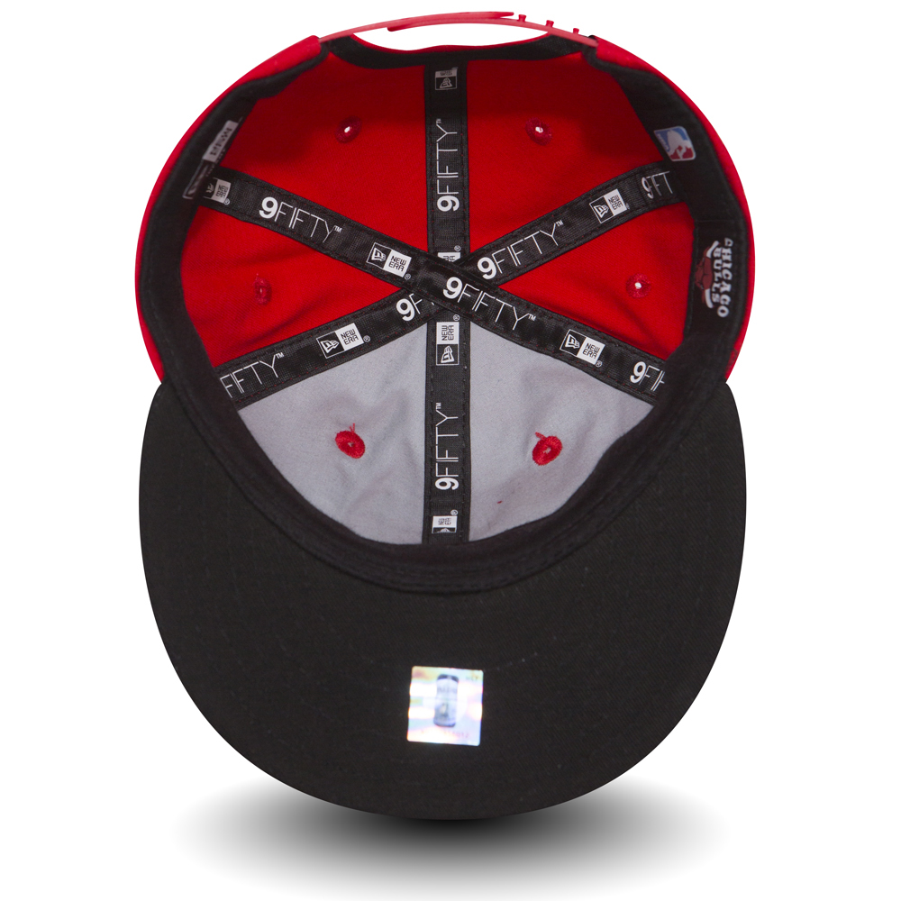 Caps New Era Chicago Bulls Team Side Patch 9Fifty Snapback Cap Black Front Door Red