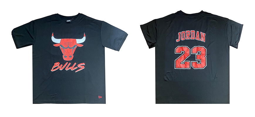 T-shirts New Era NBA Script Mesh Tee Chicago Bulls Černé