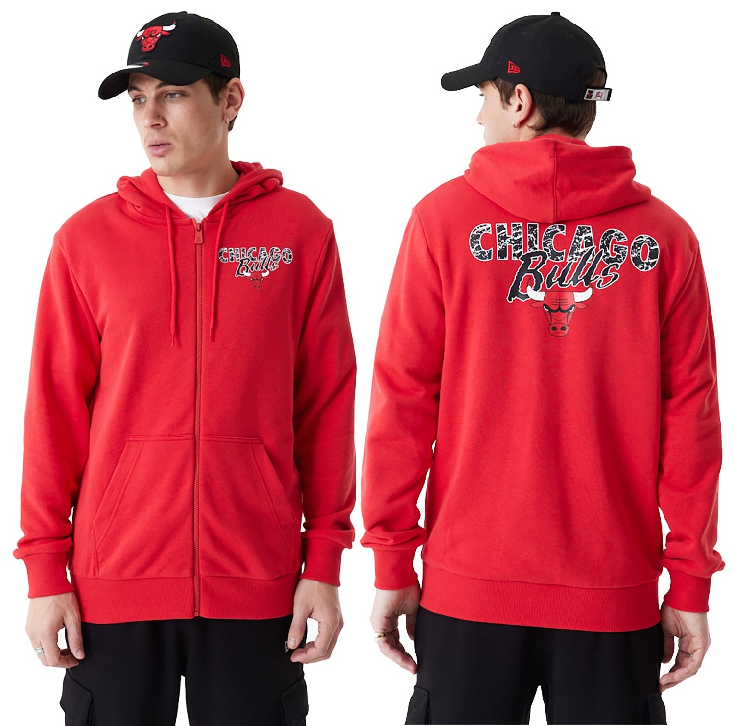 Chicago Bulls Script Full Zip Hoodie