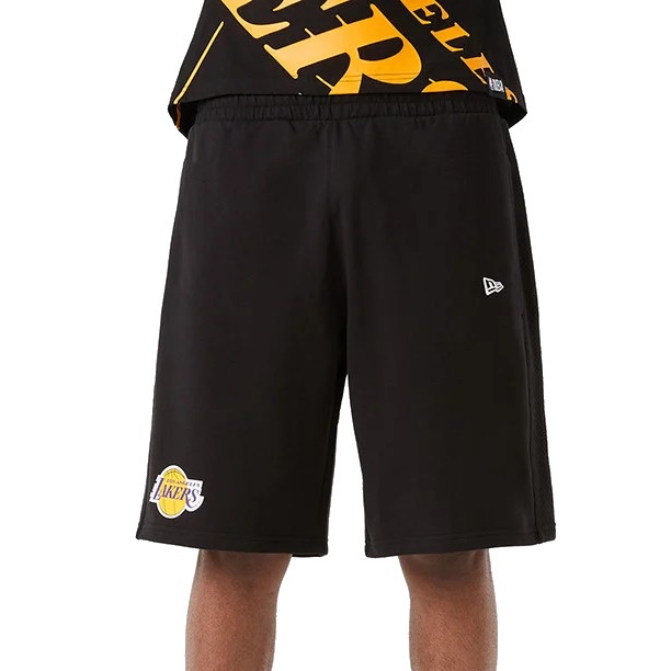 New era NBA Team Logo Los Angeles Lakers Shorts Black