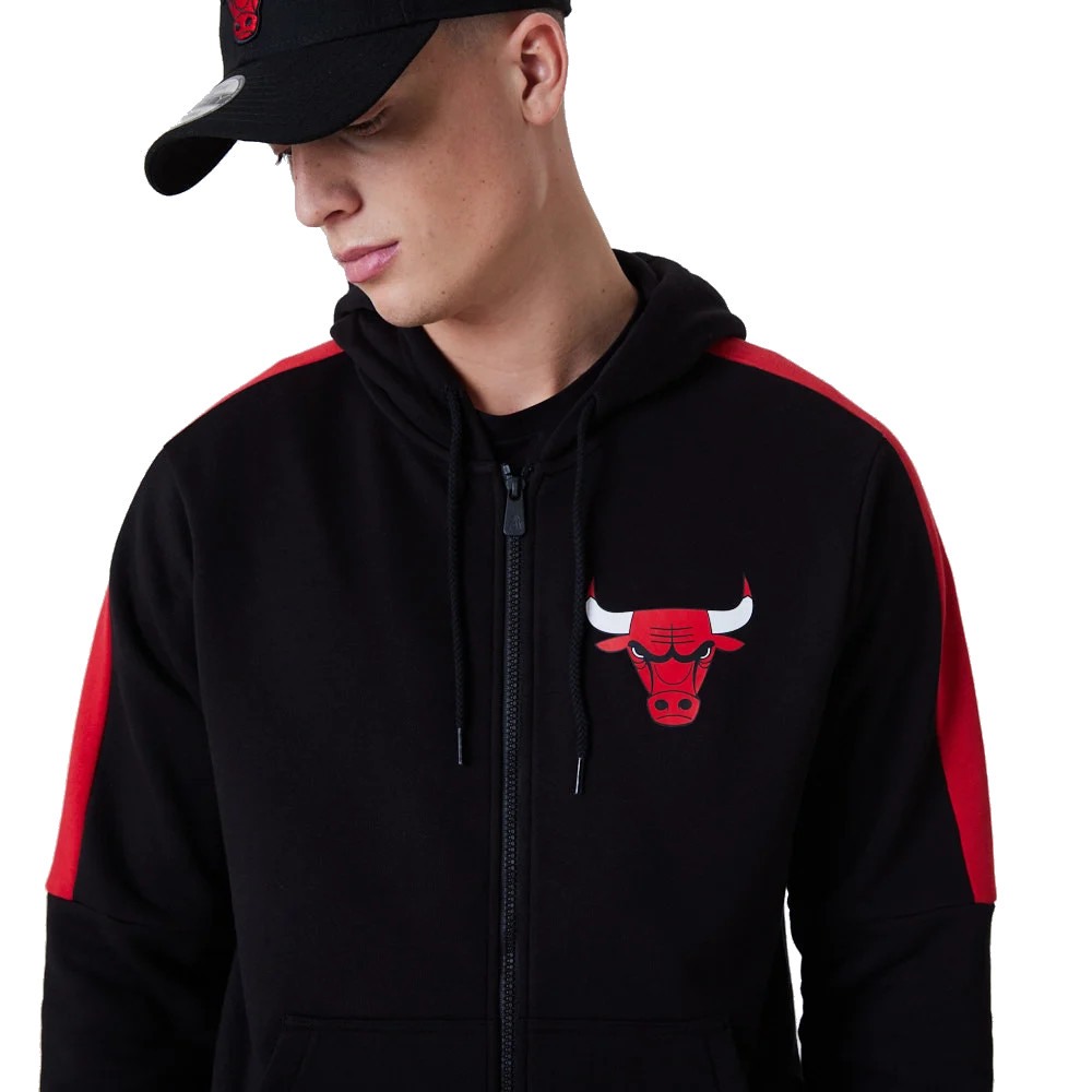 Official New Era NBA Team Logo Chicago Bulls Pullover Hoodie C2_273