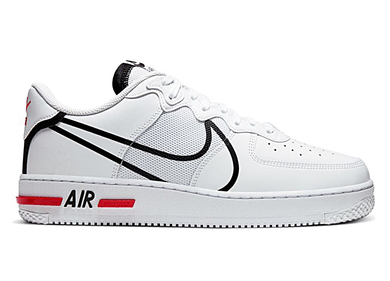 air force 1 react all white