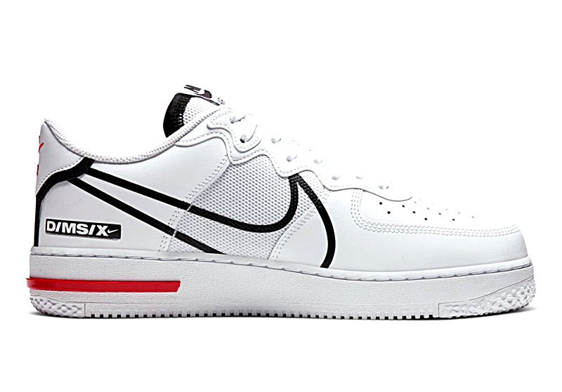 air force 1 react all white