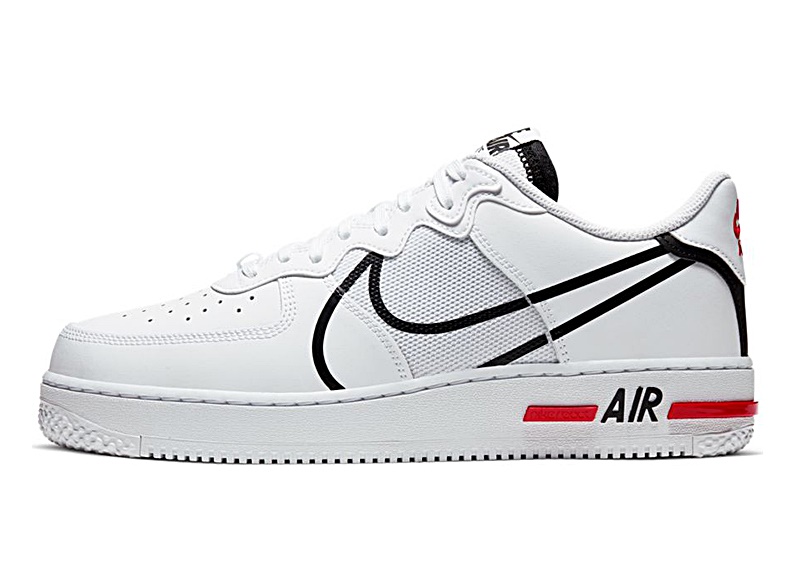 air force 1 react all white