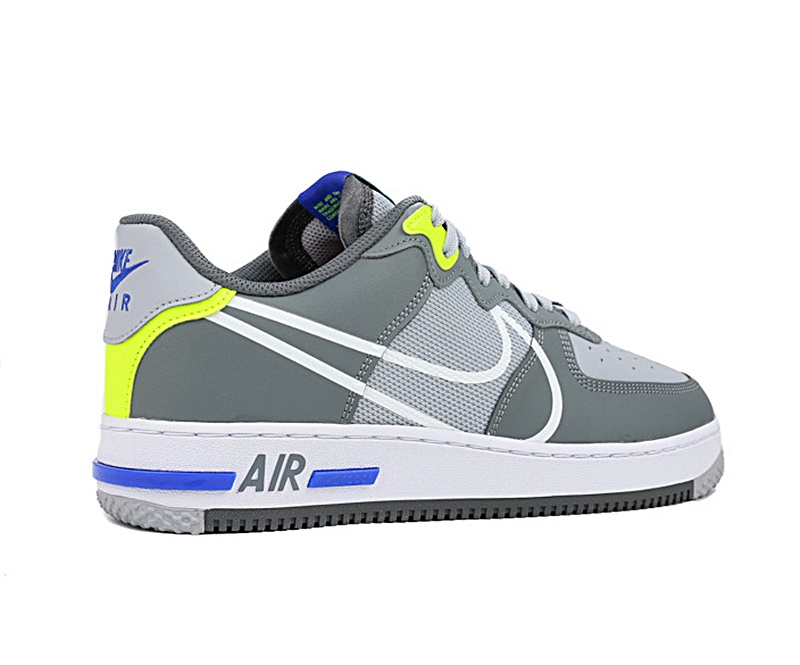 grey nike air force 1 react