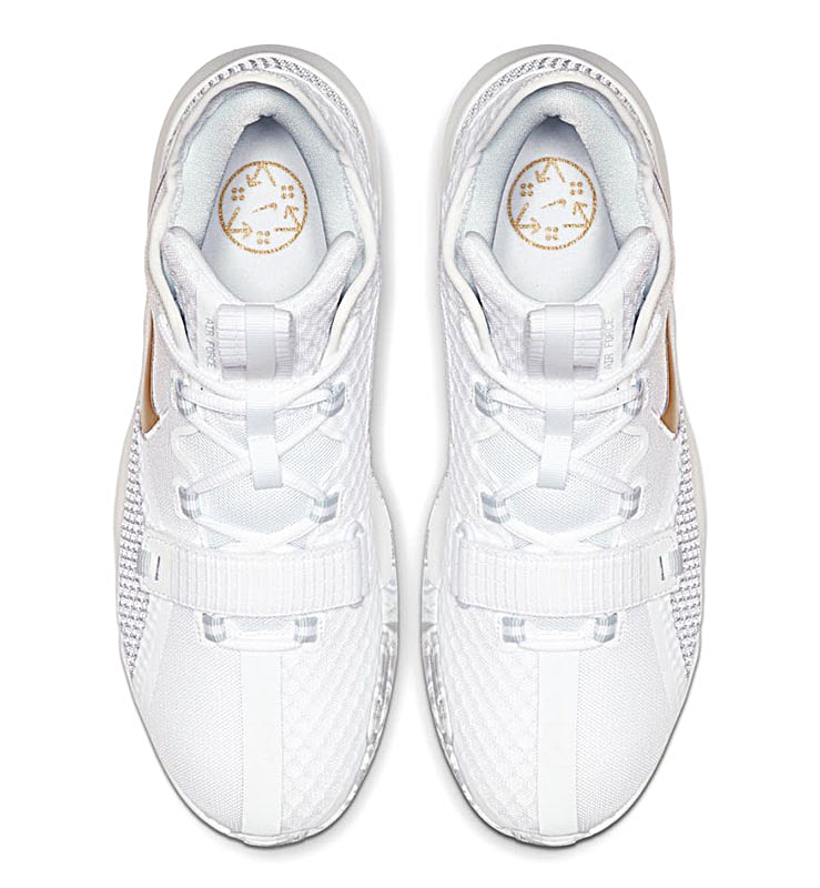 nike air force max low white gold