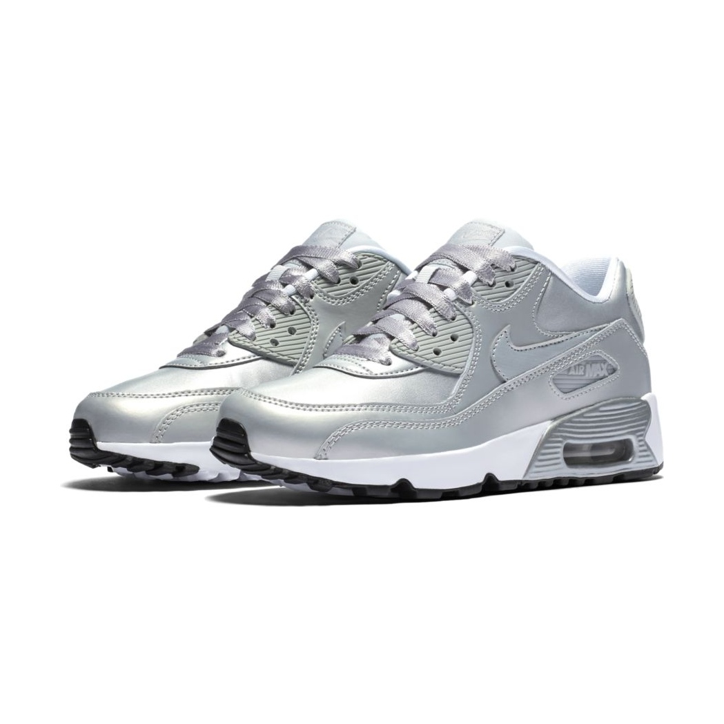 Nike Air Max 90 Leather (GS) "Metalli" (003/metallic platinum