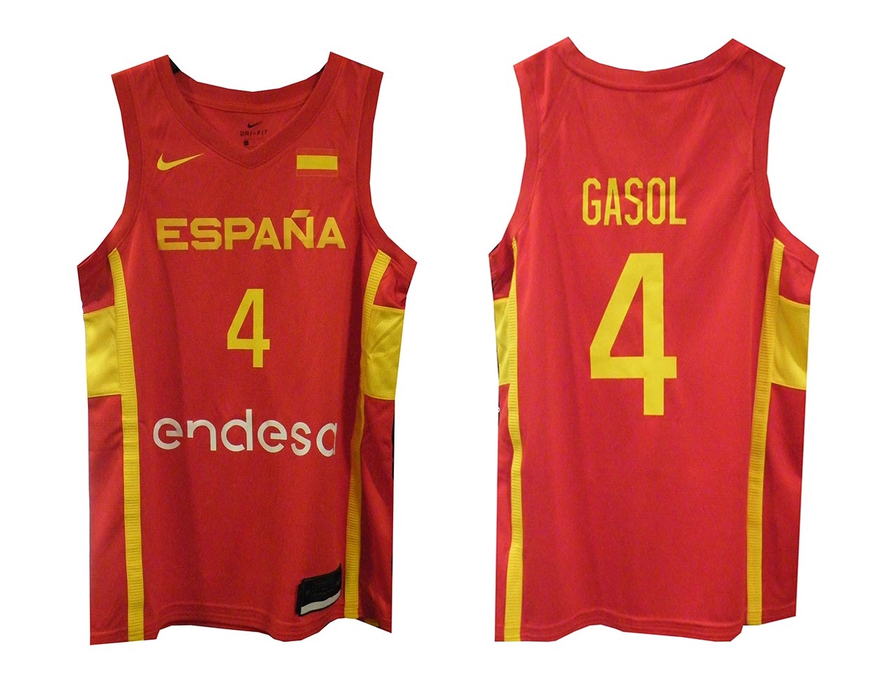 Nike Camiseta Española de Baloncesto #4 GASOL#