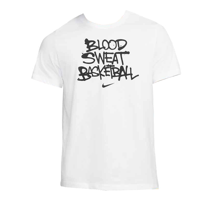 Reacondicionamiento ejemplo Banquete Nike Dri-FIT "Blood, Sweat, Basketball White"