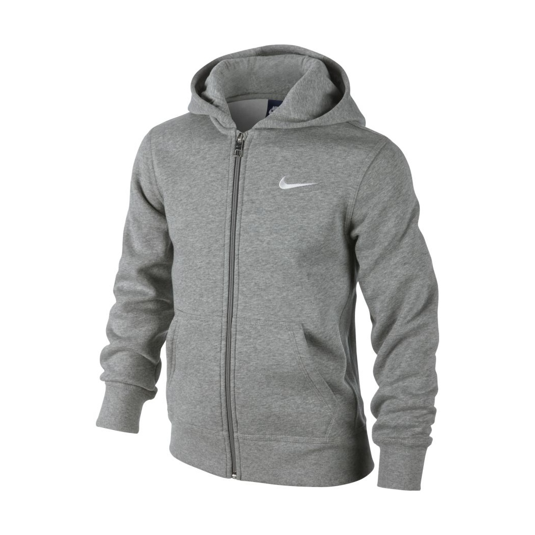 Mujer joven Judías verdes judío Nike Sportswear Brushed Fleece Full-Zip Hoodie boys (063/dk grey