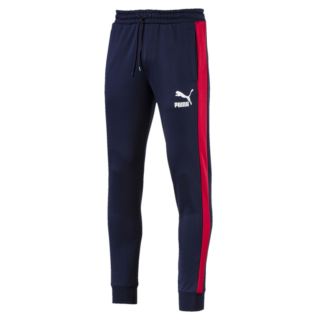 red puma track pants