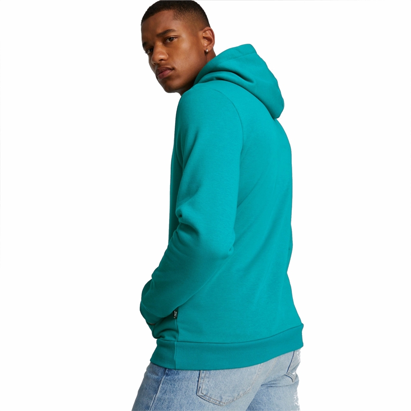 PUMA - Sudadera azul Essentials+ 2 Col Big Logo Hombre