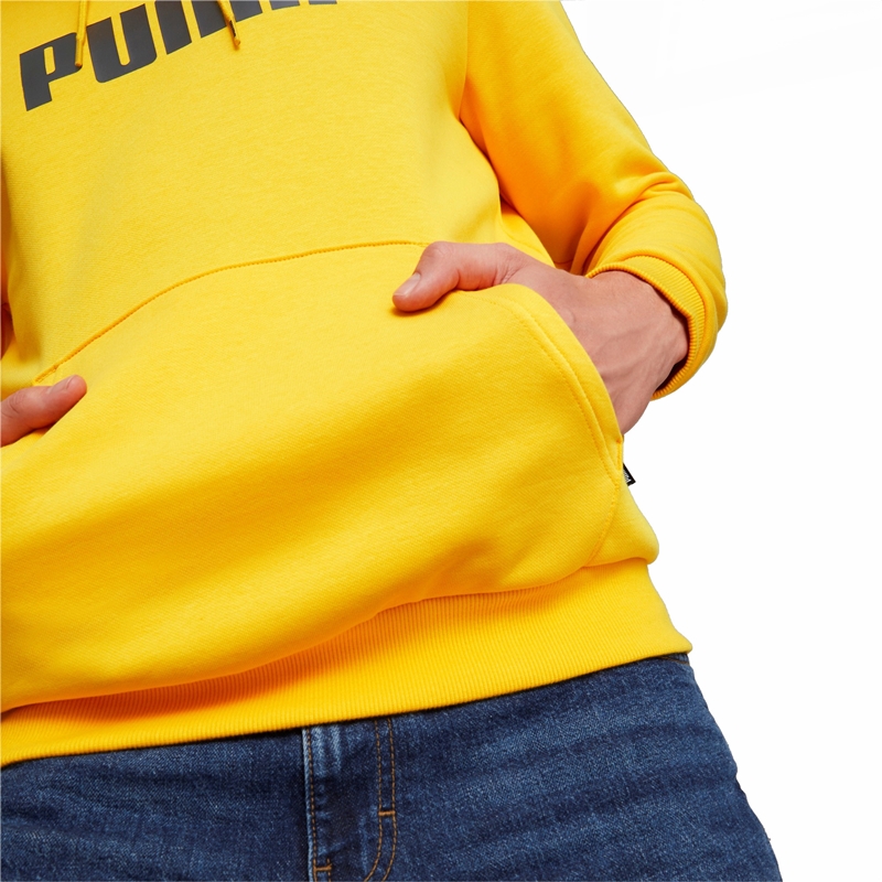 Sudadera Puma ESS+ Col Big Logo Hombre Amarillo