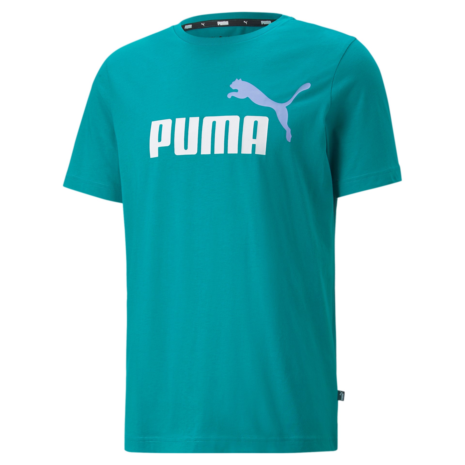 CAMISETA PUMA HOMBRE ESS LOGO TEE AZUL BLANCO. PUMA