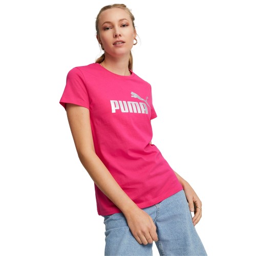 Puma ESS+ Metallic Logo Tee 