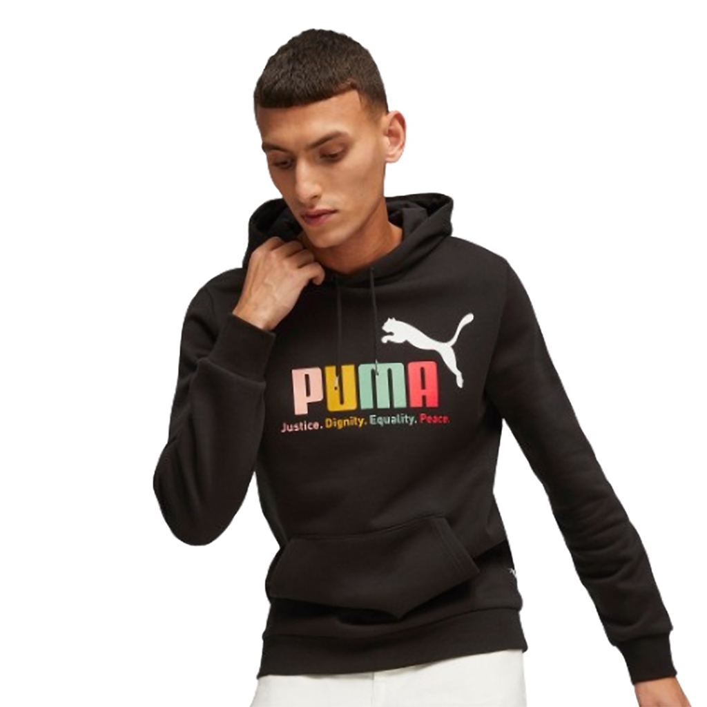 Puma ESS+ Multicolor Hoodie FL Black 