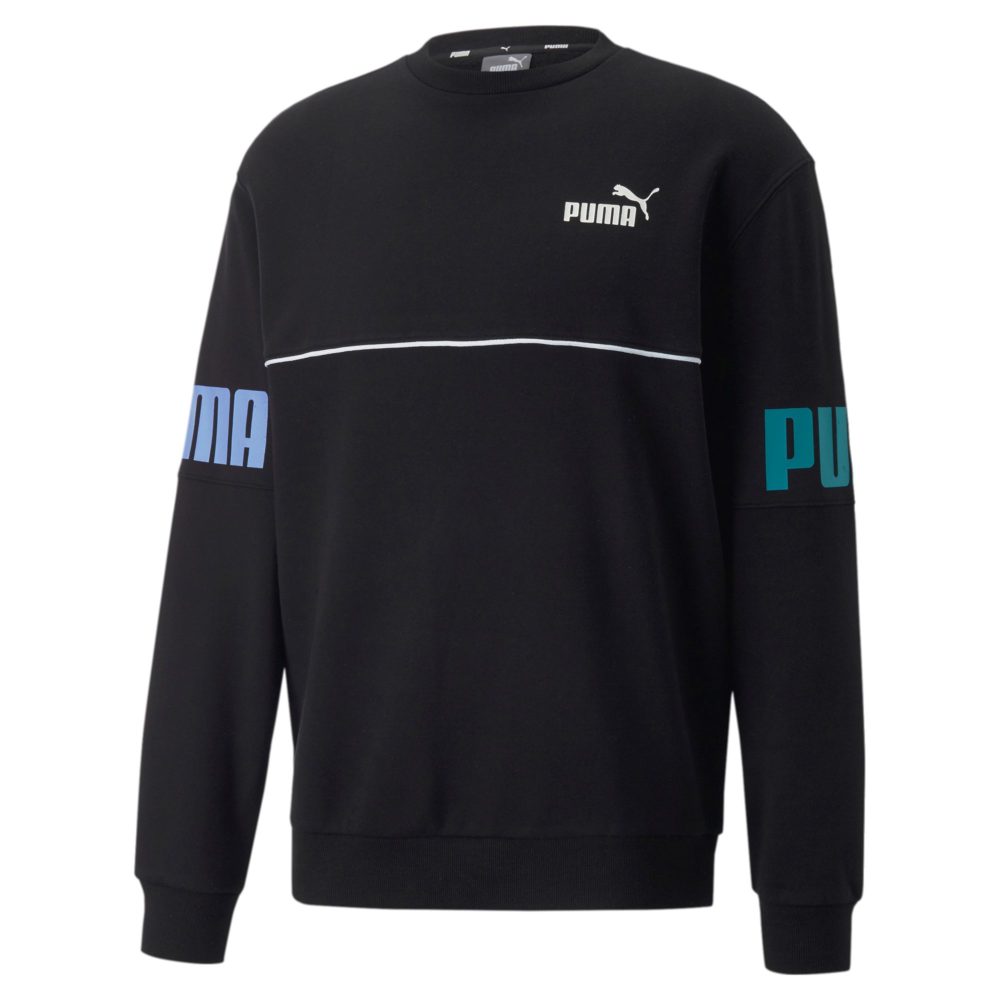 Sudadera Hombre Puma Power Negra Blanca Lila