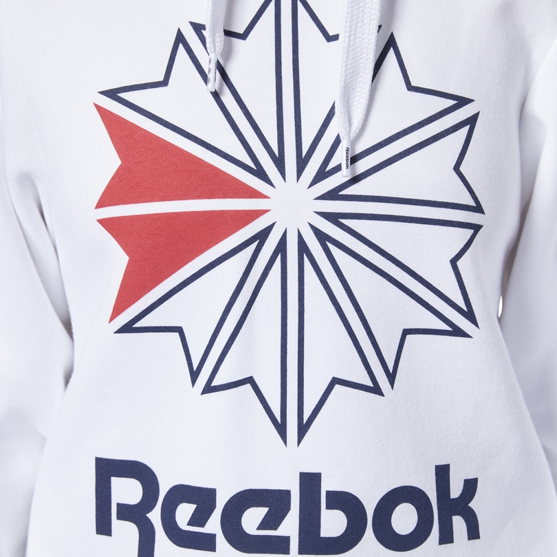 Aumentar mil bronce Reebok Classics Big Logo Fleece Hoodie (white)