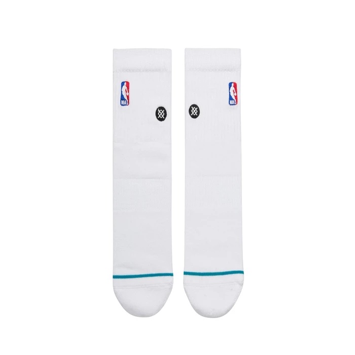 Stance NBA Logoman Quarter Socks (White)