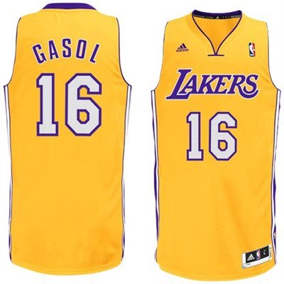 palma líder algun lado Camiseta Adidas NBA Swingman Gasol Lakers (amarilla/púrpura)